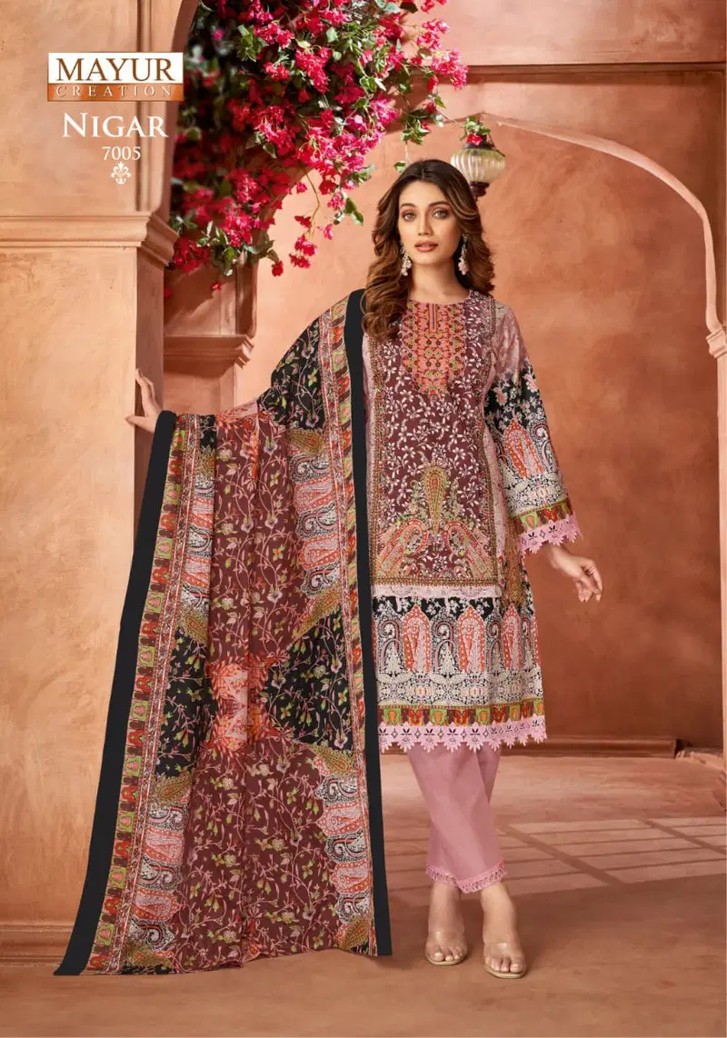 Nigar Vol 7 By Mayur Printed Cotton Dress Material Wholesale Market In Surat